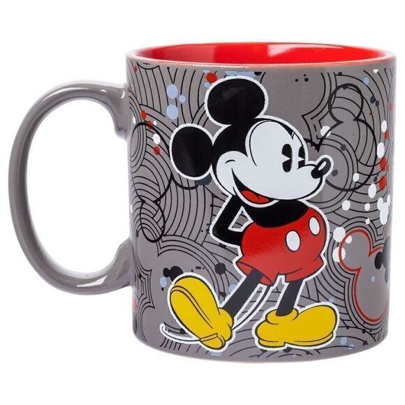Mickey Circle Logos Pattern Ceramic Coffee Mug, 20-ounces - Picture 2 of 5